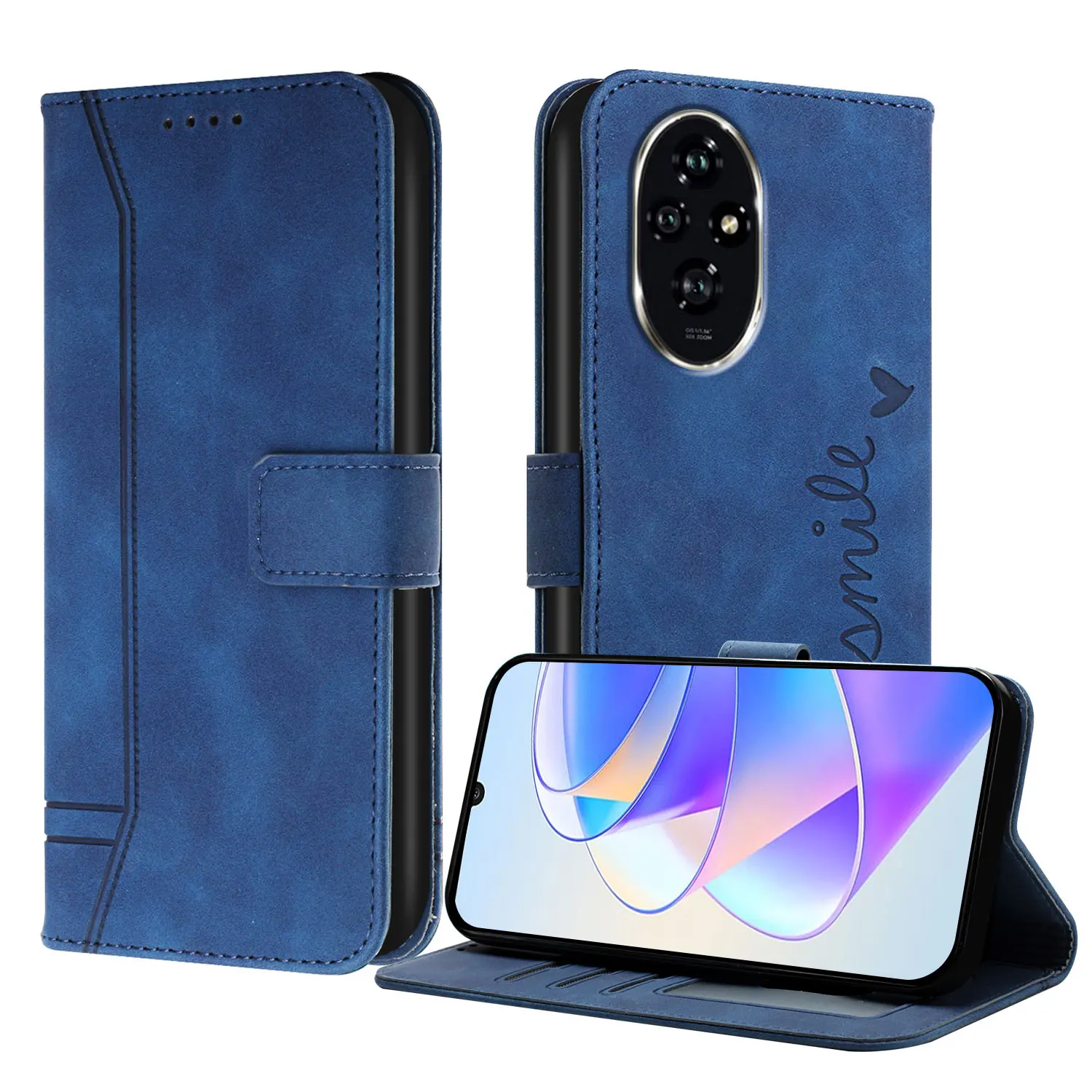 Leather Flip Wallet Phone Case with Card Slot