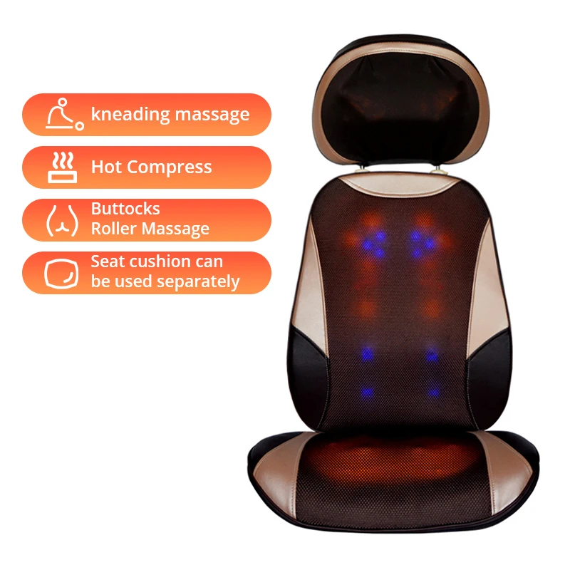 LEK918L Health Care Electric Full Body Massage Cushion  Shiatsu Massage Chair Vibration Kneading Back  Foot Massage Machine 2