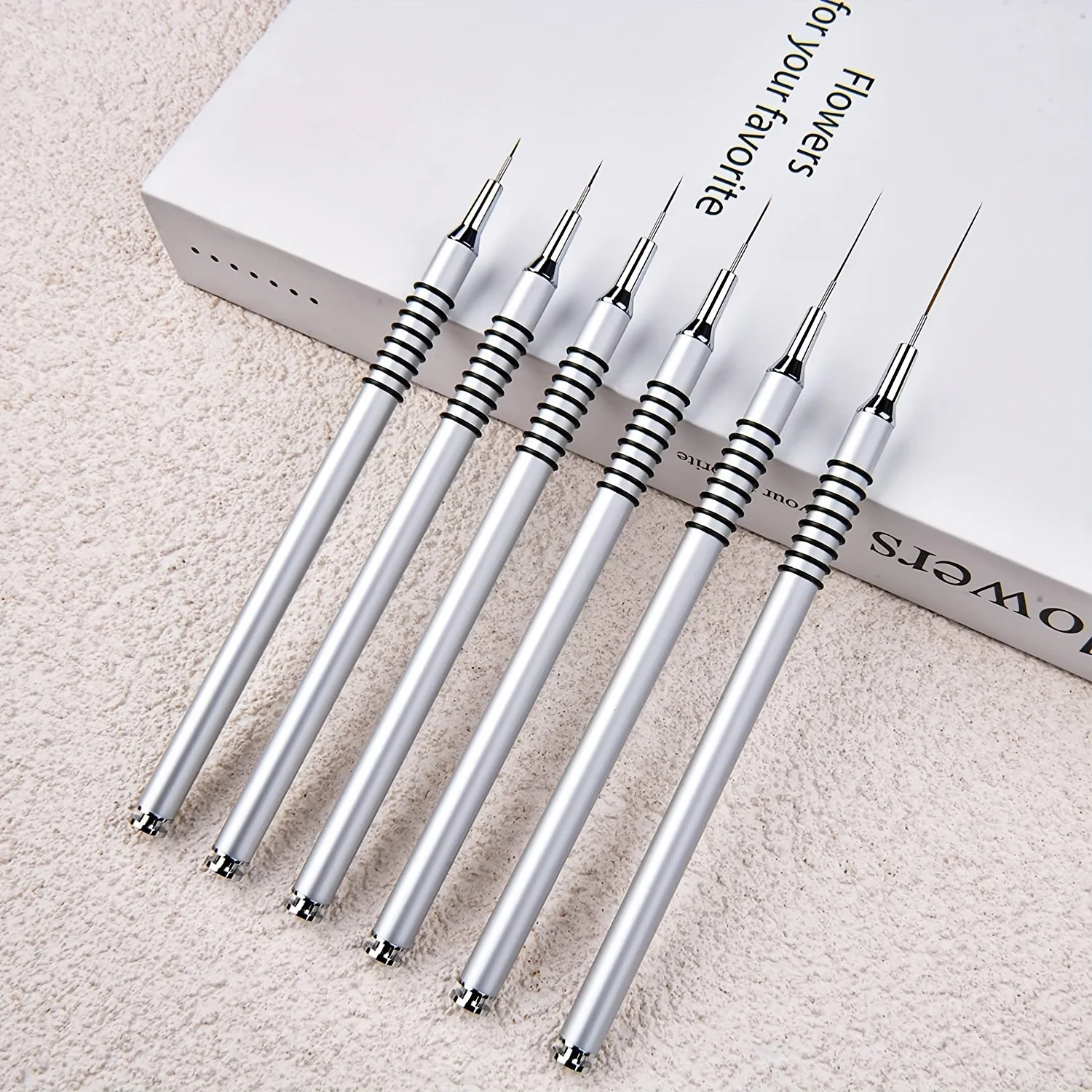 Nail Art Brush 6pcs Nail Art Liner Brushes Set Design Brush Striping Thin Long Lines Dotting Drawing Pen UV Gel Polish Painting Brush