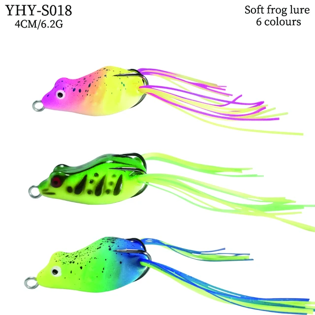 3cm 4.2g 2.5cm 2.8g Snakehead Frog Lure Soft Tube Bait Plastic