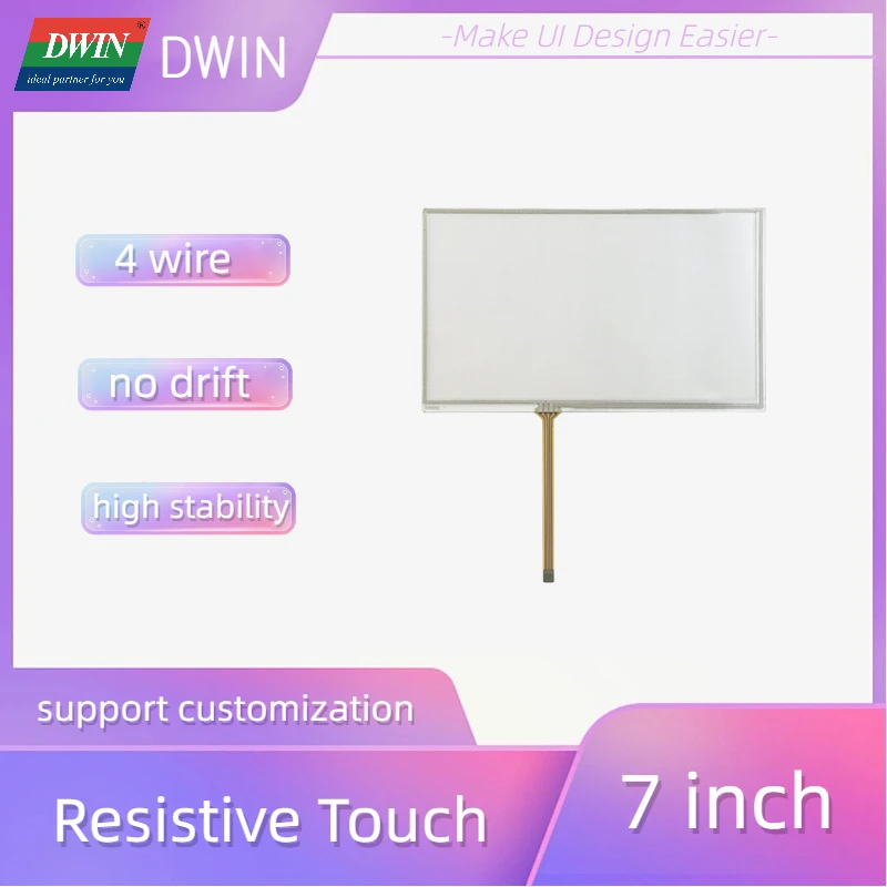 

DWIN 7 Inch High Stability 153.68mm*86.18mm Four Wire Resistive Touch Panel