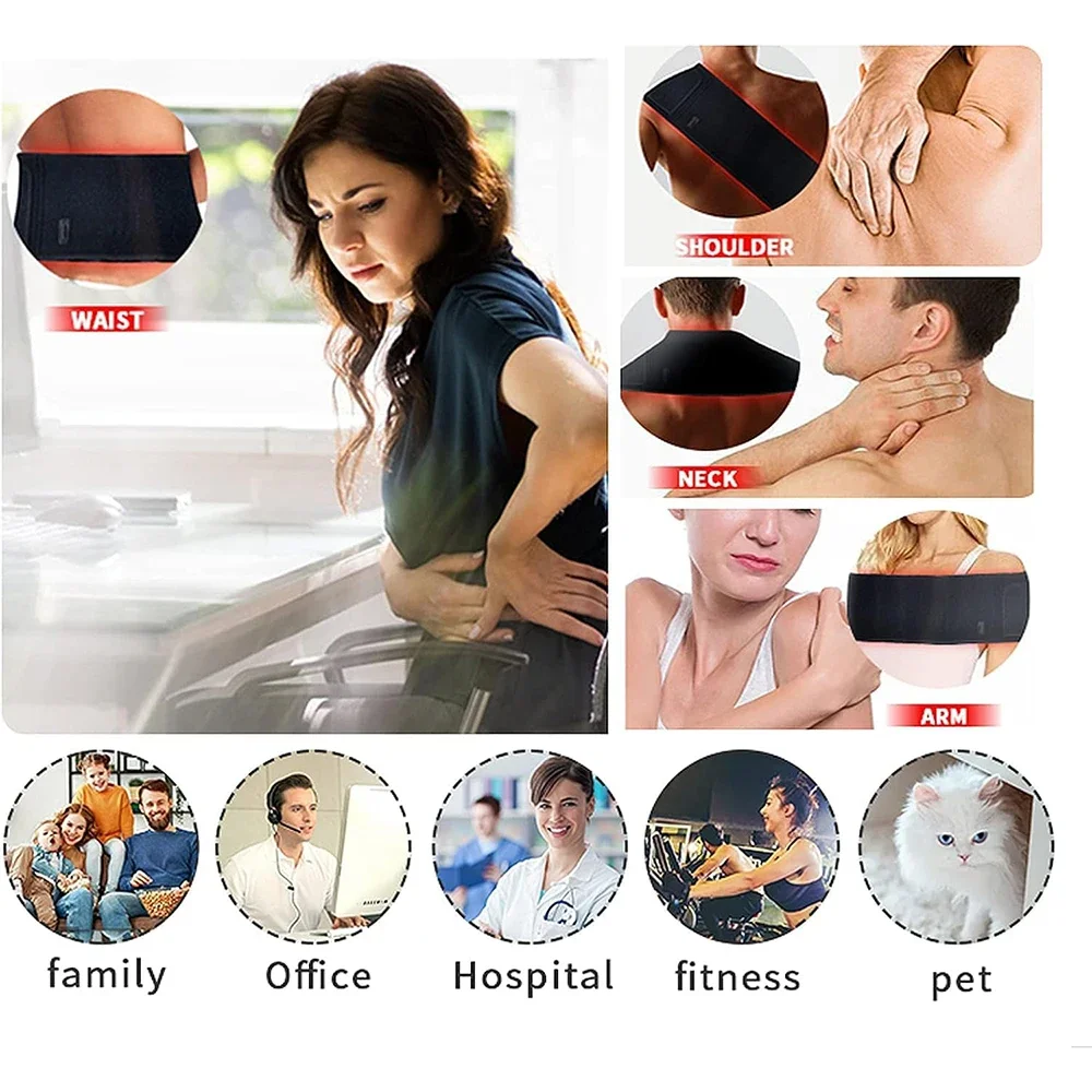 Red ＆Infrared Light Therapy Belt 850nm 660nm LED Beauty Devices fo Wrap Burn Fat Face Wrap Slimming Waist Heat Pad Full Body light therapy belt