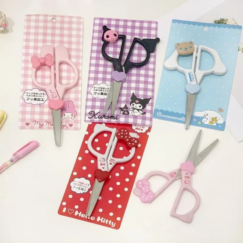 

Kawaii Children's Handmade Stainless Cutter Hello Kittys My Melodys Kuromis Student Stationery Supplies Scissors Anime