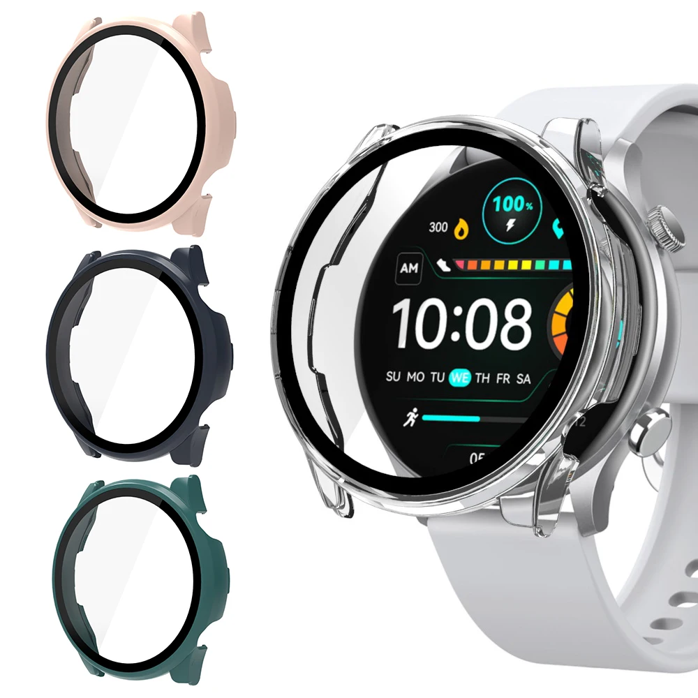 Custodia Rigida Per Schermo Con Pellicola Protettiva In Vetro Per Schermo Con Pellicola Protettiva Per Smartwatch Per Haylou Solar Plus Rt3 Ls16 Custo