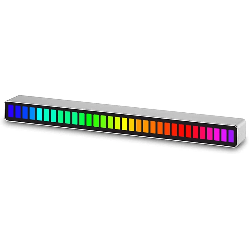 

32 Bit Music Level Indicator Aluminum Bar Voice Sound Control Audio Spectrum RGB Light LED Display Rhythm Pulse Signal
