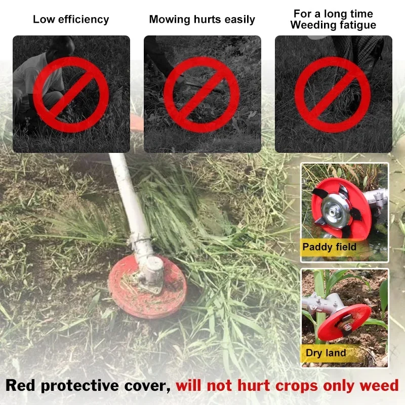 Universal Weed Cutter Blades Multi-functional Trimmer Head Paddy Field Dry Land Grass Trimmer Head for Lawn Mower Garden Tool 3