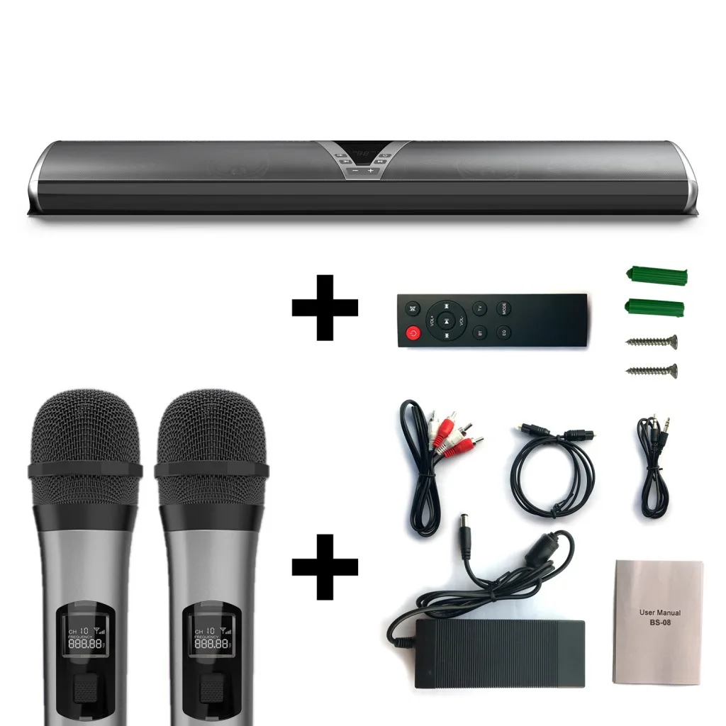 BS08Bluetooth50WirelessSpeakerEchoWallSubwooferHomeTheater