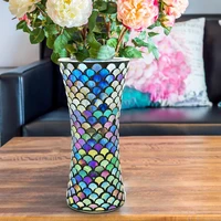 Colorful Scale Glass Mosaic Vase 1