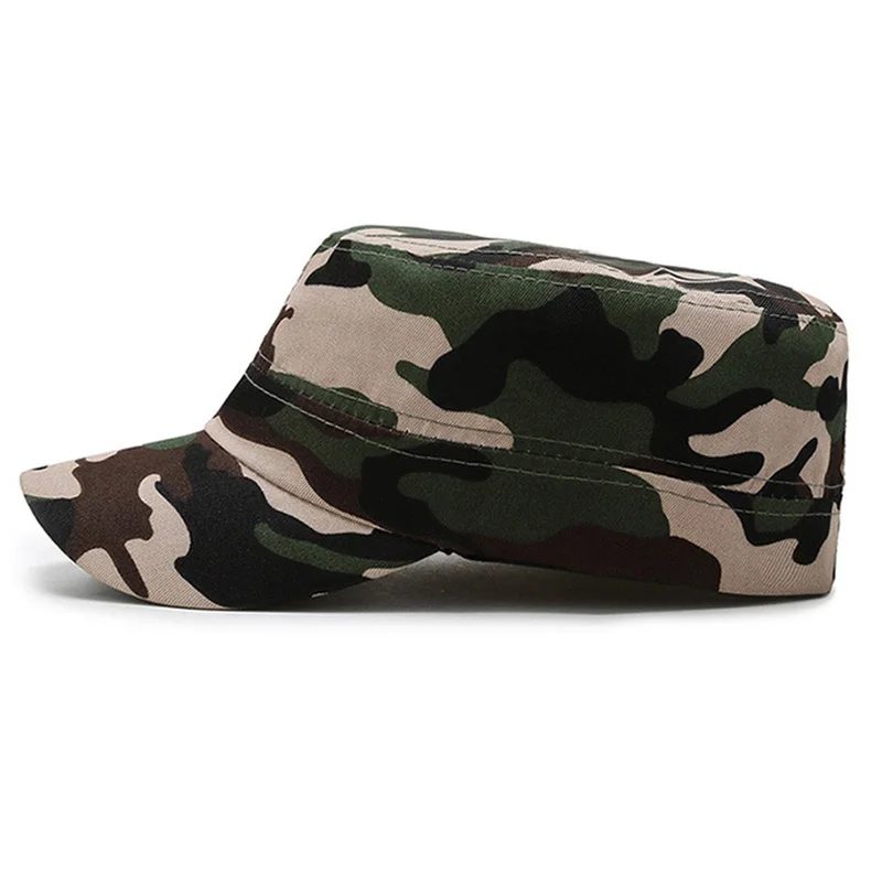 Outdoor Flat Top Hats Men Camouflage Adjustable Fishing