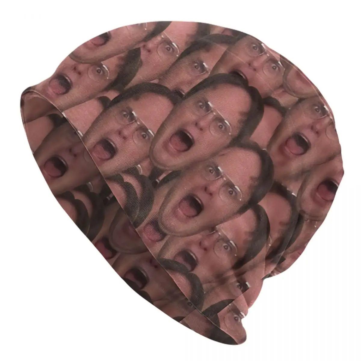 

Dwight Schrute Scream Face Thin Skullies Beanies Autumn Spring Caps For Men Women The Office TV Ski Caps Bonnet Hats