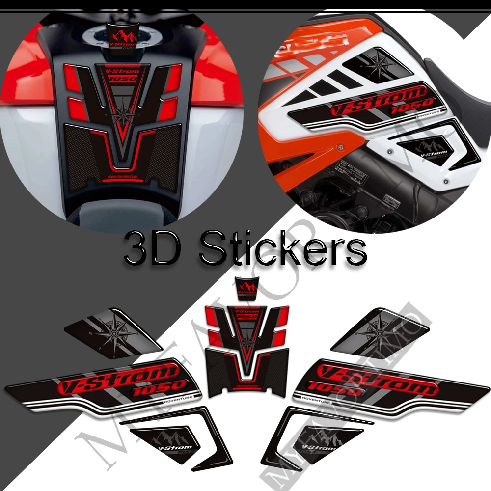 For Suzuki V STROM VSTROM DL 1050 XT 1050XT DL1050 Adventure Stickers Fuel Oil Kit Tank Pad Protector Trunk Luggage Cases