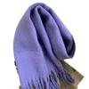 1PC Solid Color Imitation Wool Scarf Women Luxury Thick Shawl Wraps Winter Warm Long Tassel Hijab Foulard Femme Scarves 230*37cm 5