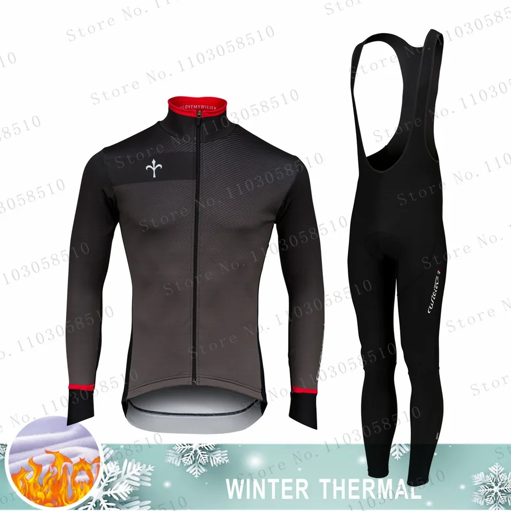 Winter Thermal Fleece Cycling Jersey Mtb Male Clothing Sports Set Road Bike Men's Team Sportswear Bycicle Suit