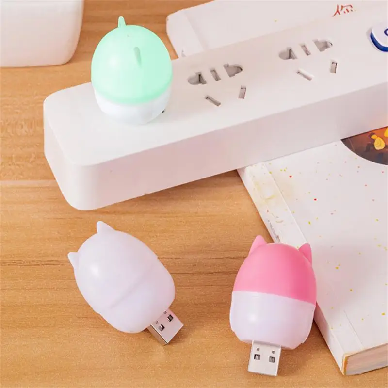 Nightlight No Switch-usb Port Plug Energy Saving Simple Operation Plug And Play Creative And Lovely Portable Lamp For Dormitory