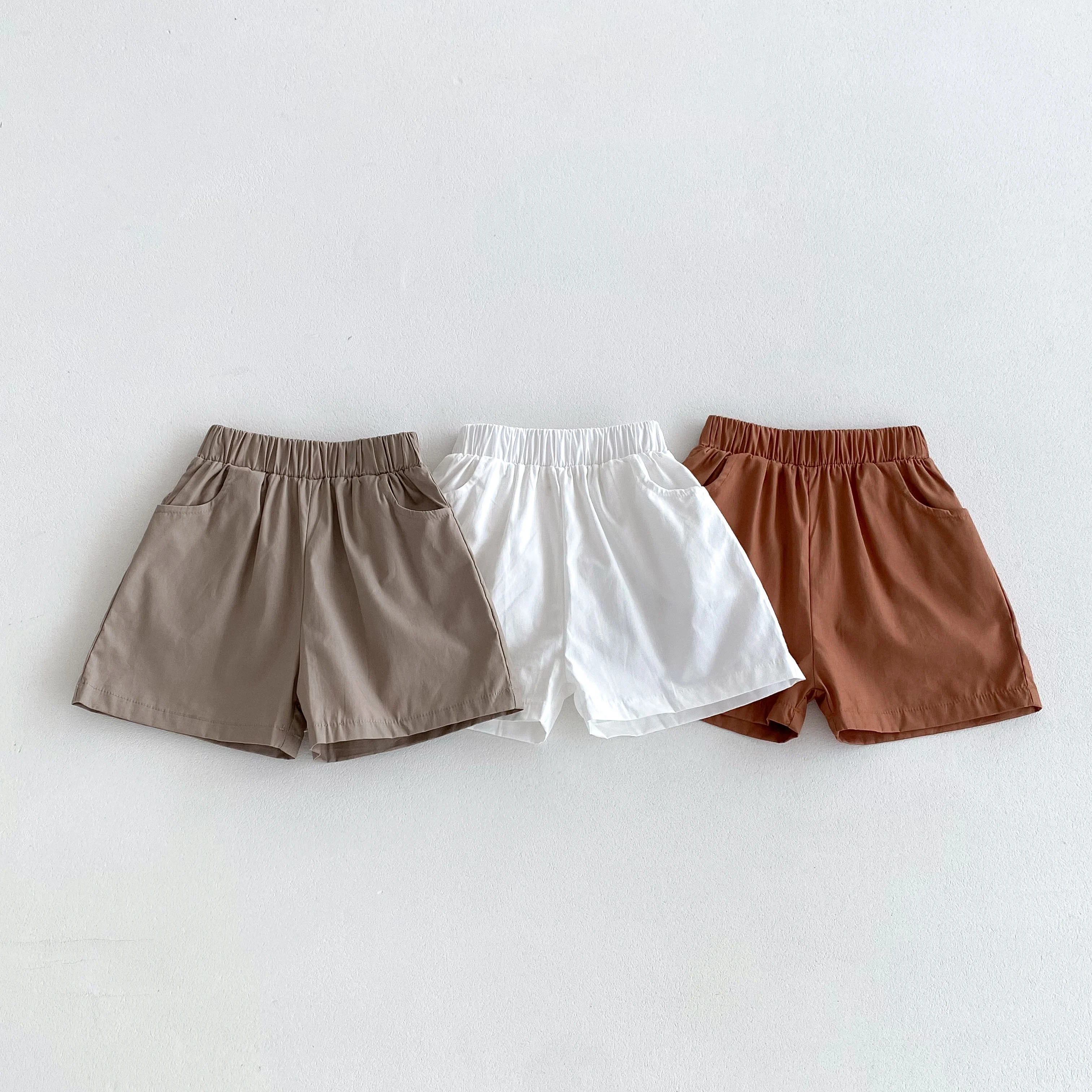 Korea Trend Baby Boys Shorts kids shorts Summer Cotton Breathable 3 Pockets Design Children Sports Pants 0-4 Yrs Girls Clothes
