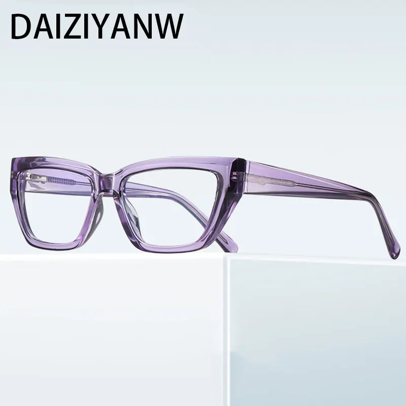 

Vintage TR90 Cat Eye Women Fashion High Quality Anti Blue Light Glasses Metal Spring Hinge Customized Prescription Glasses