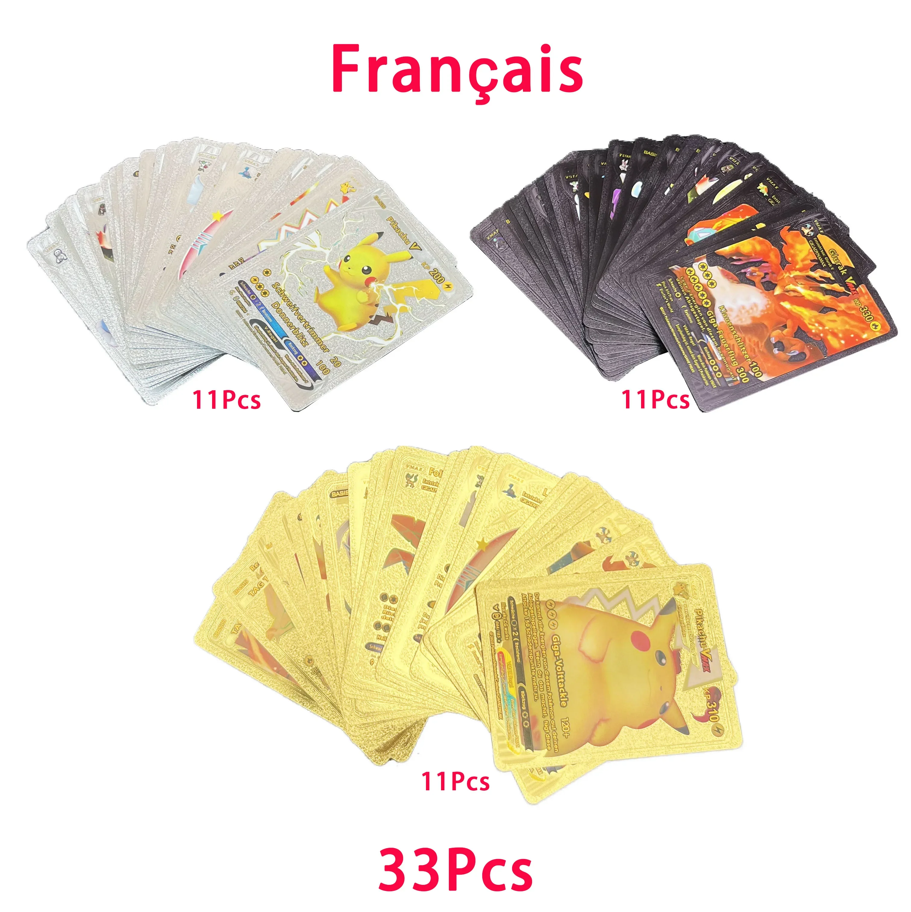 Cartes Pokemon Jeu De 100 Cartes Françaises Brillantes - Pour Jeux