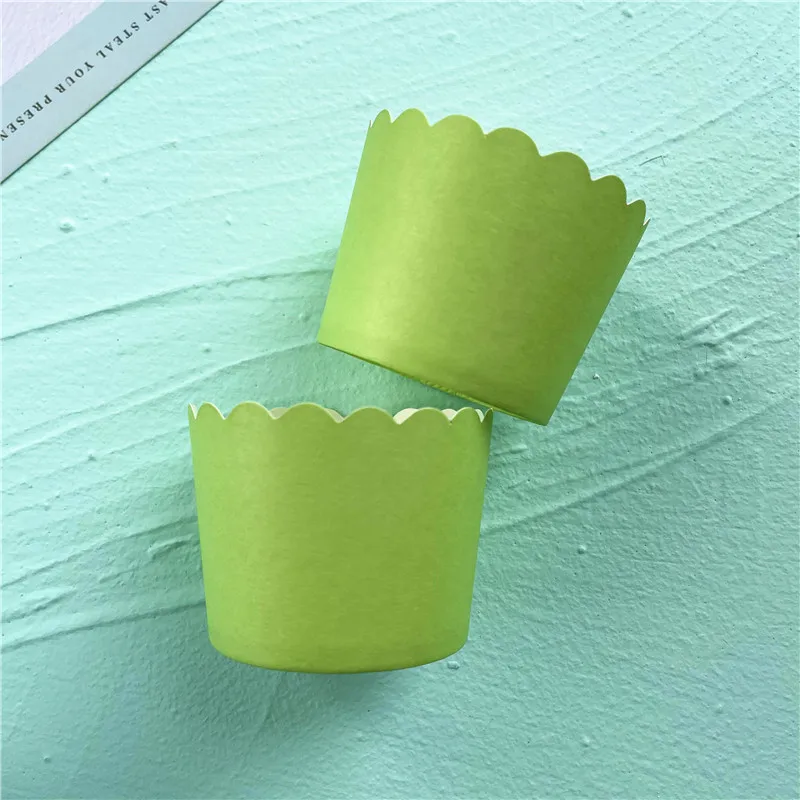 Mini tazas de papel para magdalenas, envoltorios para hornear, cajas para Muffins, herramientas para pasteles DIY, suministros para hornear de cocina, 10 Uds.