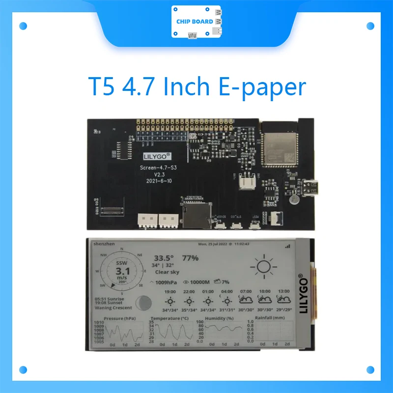 support-technique-d'affichage-de-carte-de-pilote-de-developpement-esp32-s3-tf-ardu37compatible-raspberry-pi-t5-47-pouces-e-paper-v23