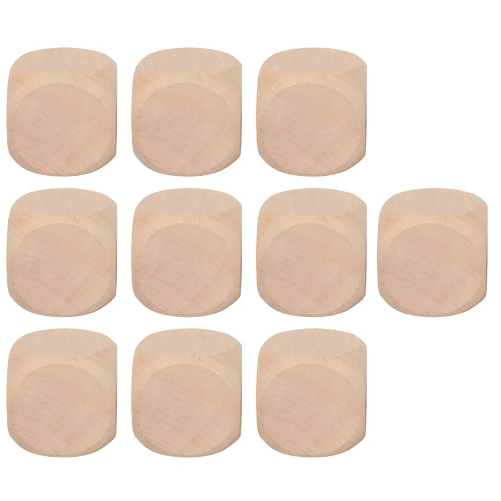 10 Blank Wooden Dice Cubes for DIY Crafts and Designs Various Sizes