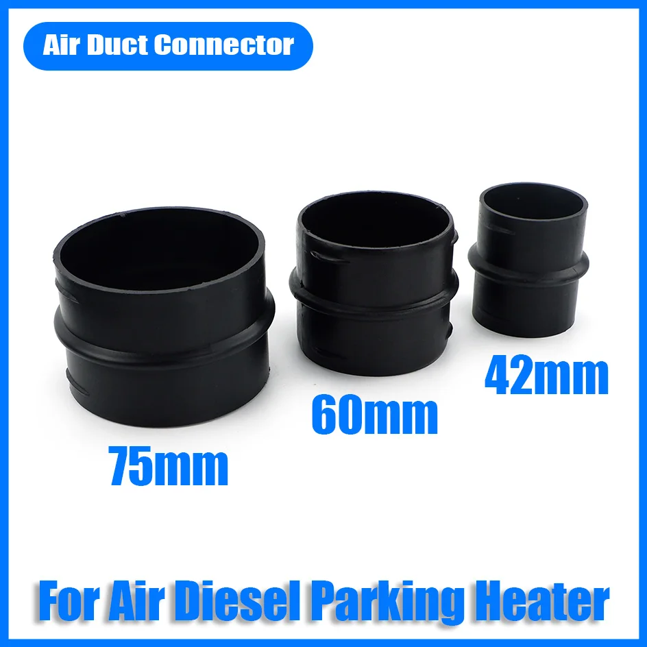 42Mm 60Mm 75Mm Presa D'Aria Ducting Flat Piece Duct Pipe Joiner Connector Per Webasto Muslimah Riscaldatore Di Parcheggio Diesel 3 Dimensioni