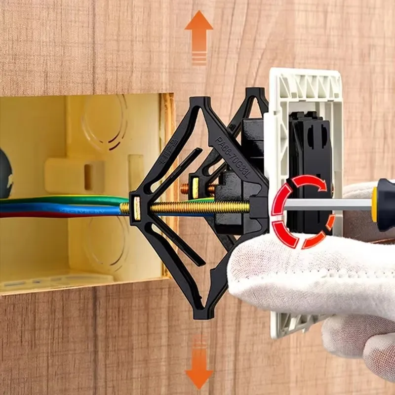 Wall Switch Socket Repairer Electrical Box Repairer Wall Socket Repairer Dark Box Repairer 10Pcs 86mm Dark Box Repair Wall Mount Electrical Plug Switch Outlet Socket Repair Box Support Rod Bottom Cassette Repairer Kit