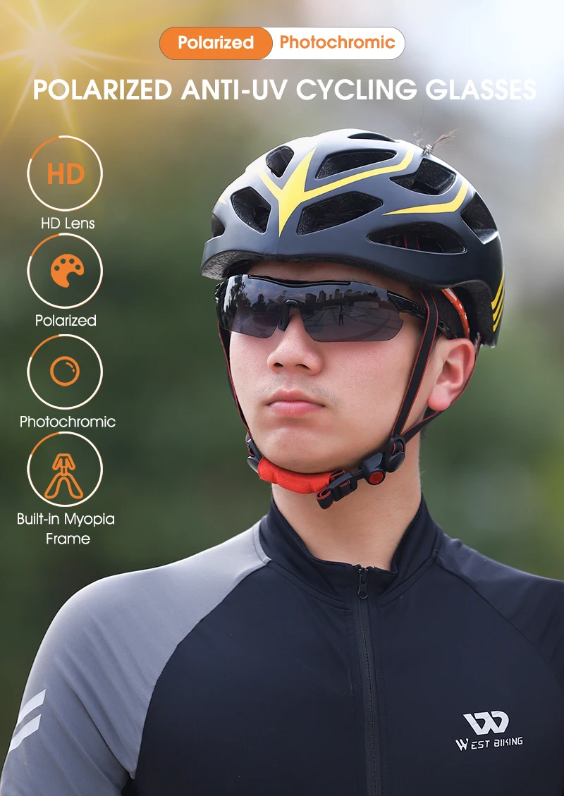 MTB Sports Riding Cycling Sunglasses Polarized  Bicycle Mountain Bike Alloy Fram 