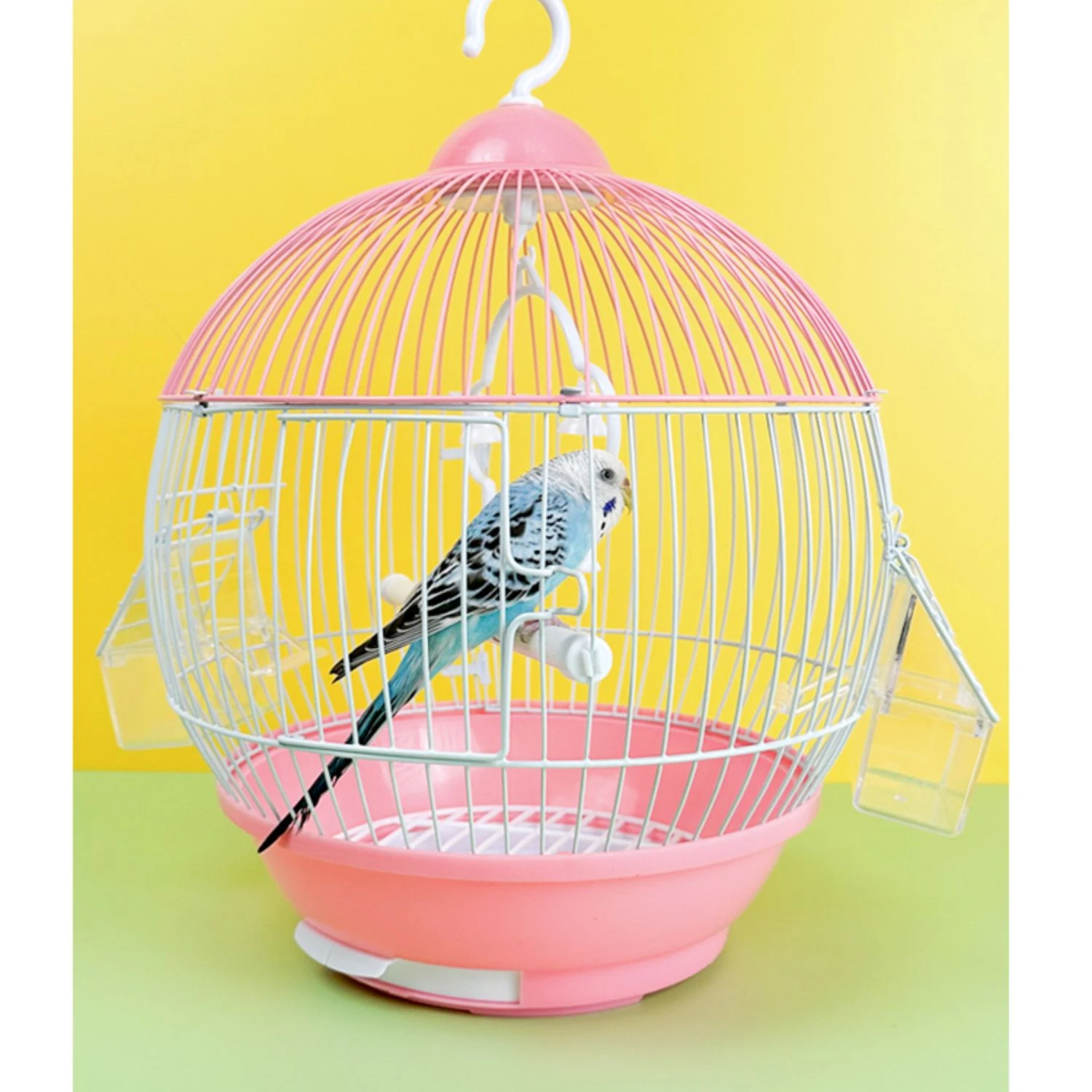 

Budgerigar birdcage Peony Pearl Wenniao Small Villa Metal Roof Ornamental Cage wrought iron breeding birdcage