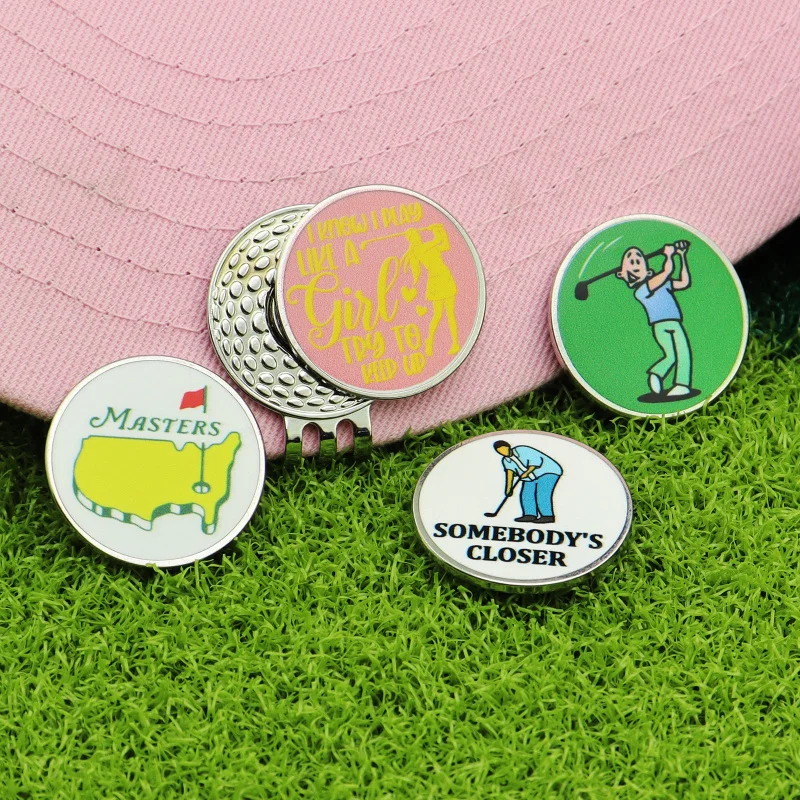 【 New 】 New creative metal enamel ball marker with golf accessories