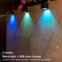 LED lumière solaire extérieure jardin carré applique extérieure cour jardin clôture éclairage mur décoration lampe 6