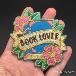 Vibrant Pink Punk Cartoon Embroidered Iron - on Patches (WHITE)