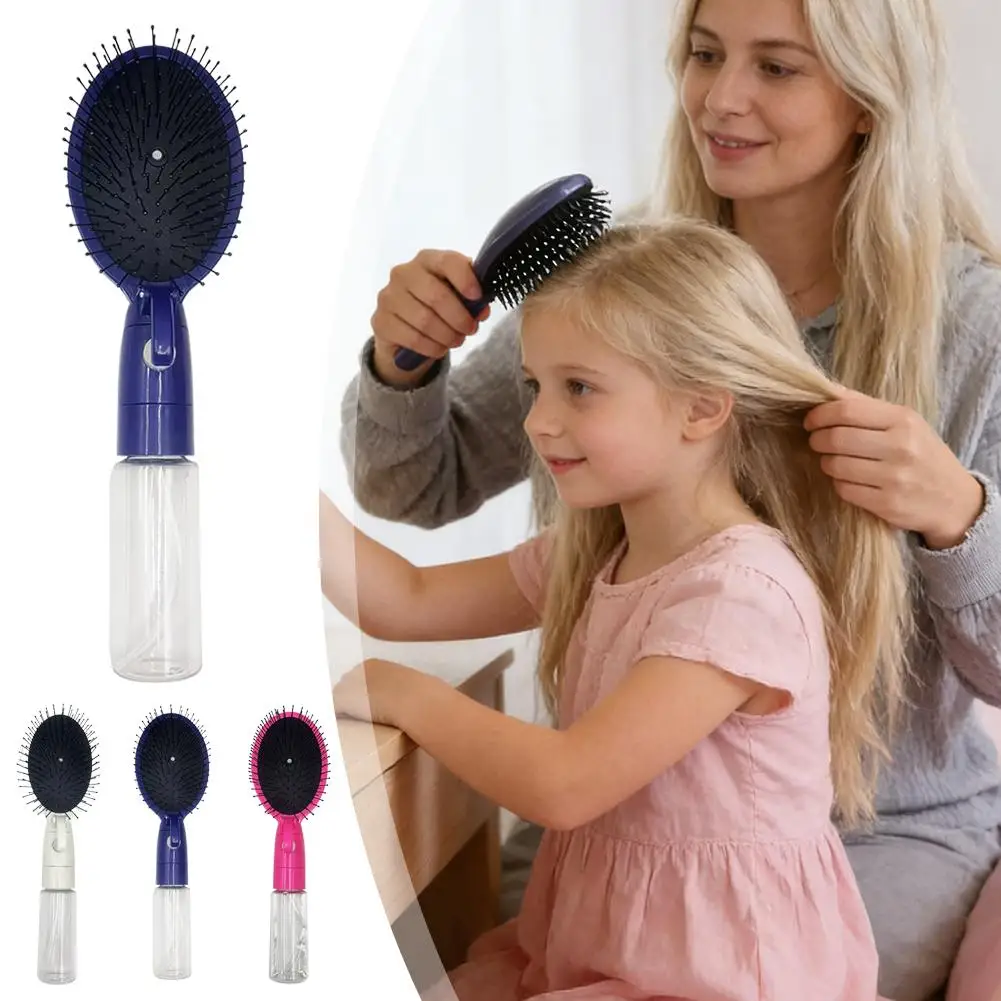 전기 스프레이 에어쿠션 빗, 미세 미스트 가습 엉킴 방지 브러쉬, 여성용 정전기 방지 헤어 스트레이트너 도구