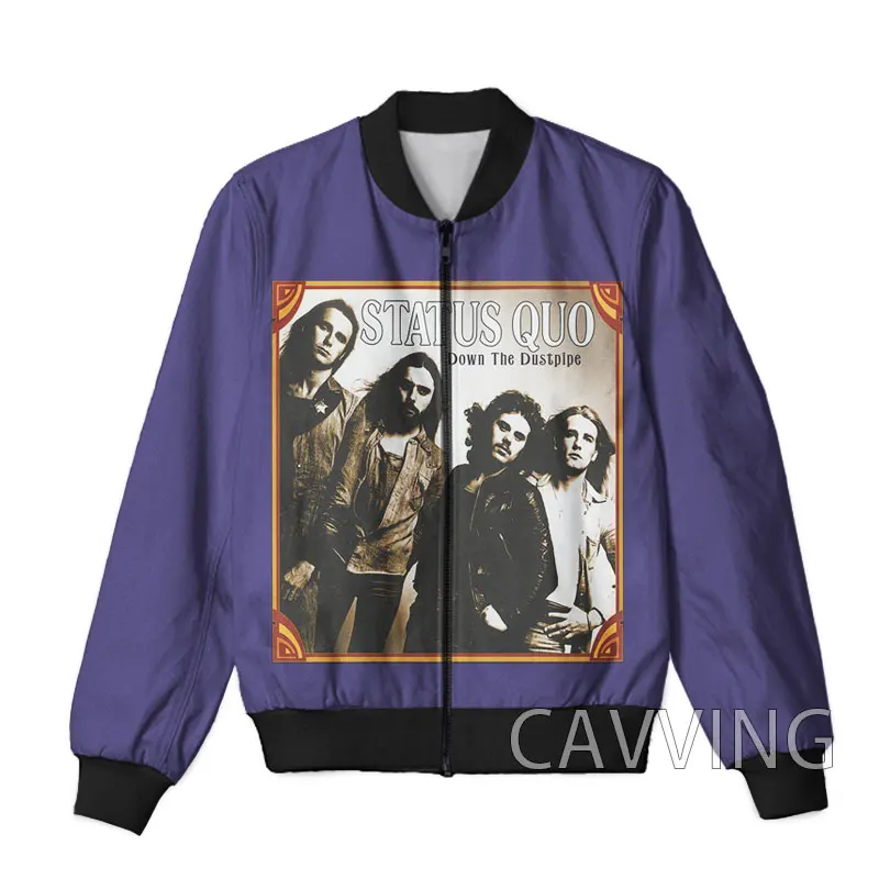 CAVVING 3D Printed Status Quo Band Zipper Bomber Jackets Men Overcoat Mens Coat Zip Up Jackets for Women/Men  H02 4