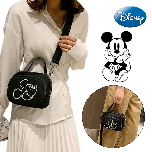 Anime Mickey Mouse Double Shoulder Bag Women Bag Canvas Bag Trend Female  Cosmetic Bag Student Bag Large Capacity Plush Bag - AliExpress