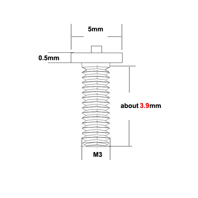 4pcs /lot 6.0mm x 3.9mm Knife Screws for Microtech Knife