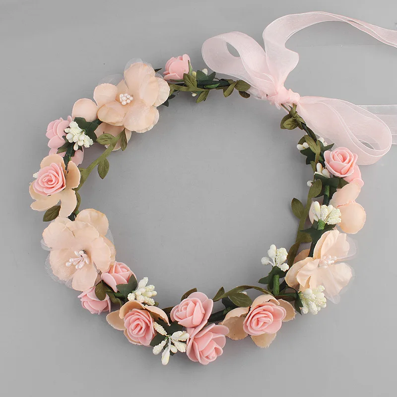 Flower Hair Vine in Beach Wedding Women Hair Jewelry Headbands Accessory for Bridal Bridesmaid Halloween Decoration Gifts hair accessories bridal hair accessories
