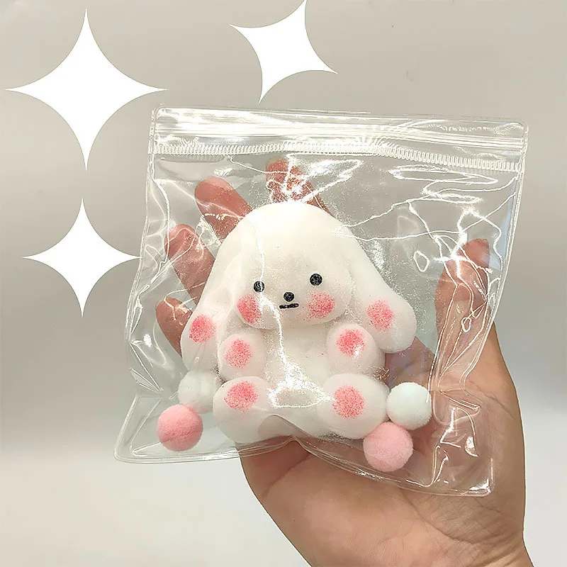 Mochi Taba Squishy New Cute Handmade Silicone Plush Funny Curly Dog Irritability Fidgeting Toys Stress Relief Soft Kawaii Gifts 6