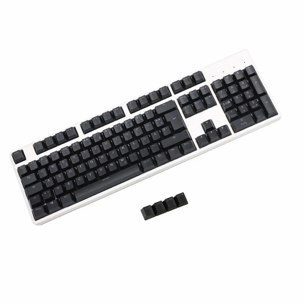 Teclado Mecânico 123 Chaves Alemão Iso Tiro Dobro Pbt Brilho Completamente Keycaps do Perfil do Oem Interruptores do mx 68 84 96 61 87 104 - Imagem 4