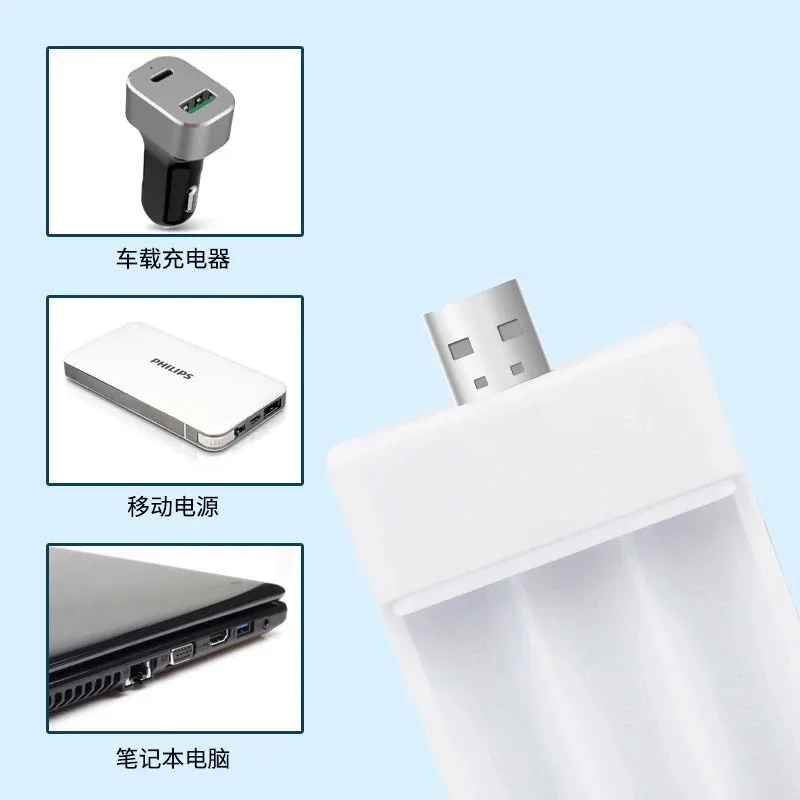 Universal USB Output Battery Charger 2/3/4 Slot Adapter For AA / AAA Battery Rechargeable Quick Charge Battery Charging Tools