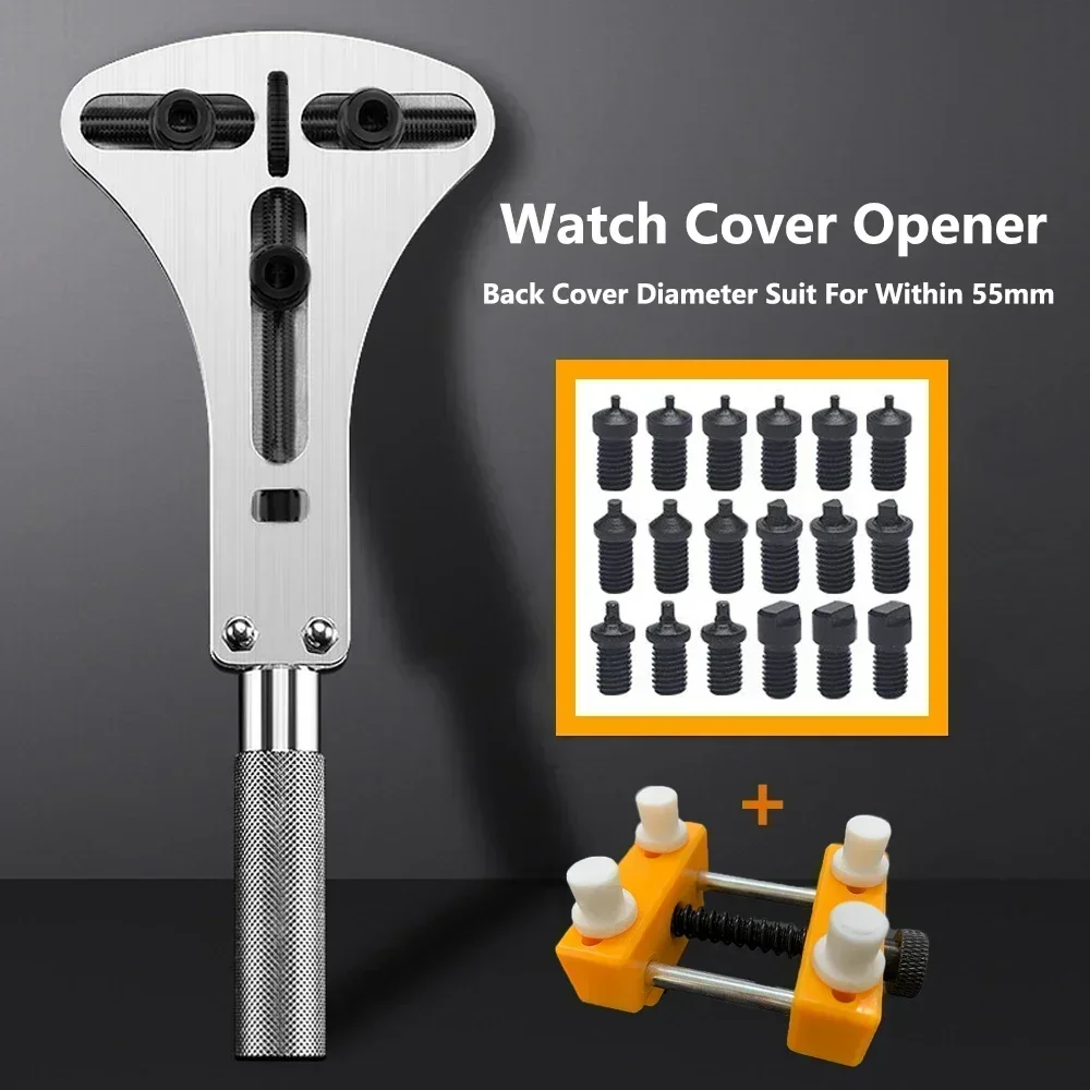 Premium Watch Repair Tool Kit - Adjustable Back Cover Opener with Movement Holder