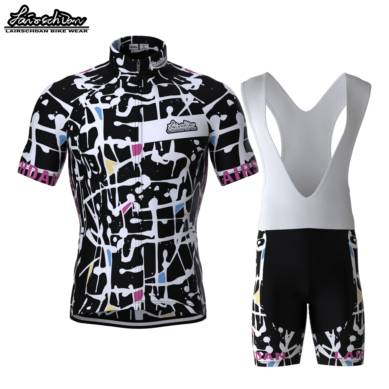 LairschDan Bike Shirts Men's Summer Short Sleeve Jersey Set MTB