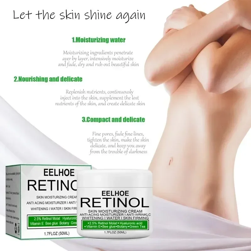 Bleaching Face Body Whitening Cream Retinol Brighten Repair Armpit Elbow Buttock Moisturizing Lightening Intimate Area Skin Care 3