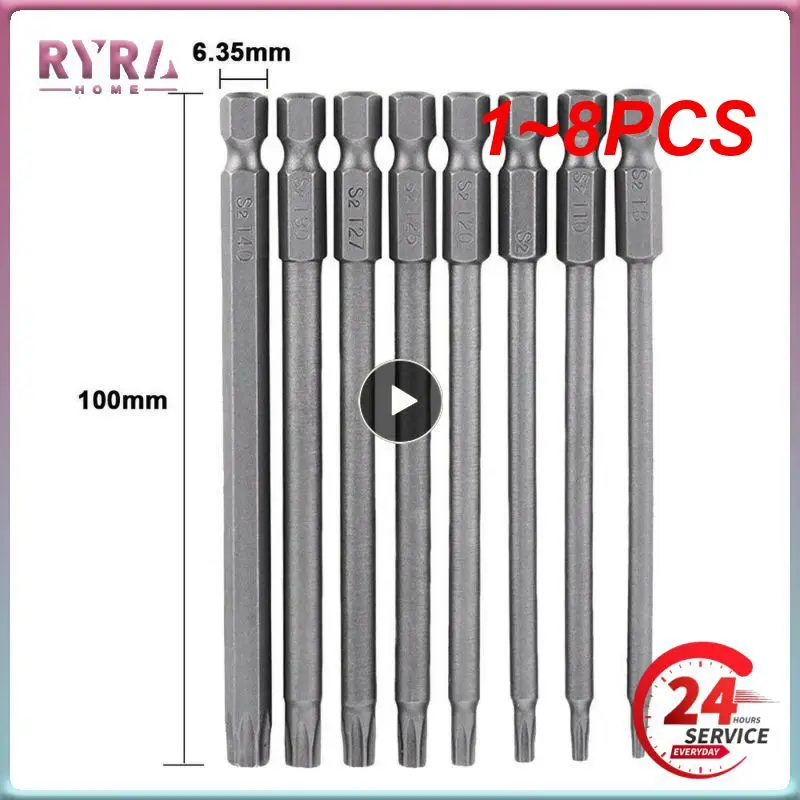 

Набор безопасных бит 1 ~ 8 шт., отвертка с защитой от вскрытия, сверла, биты для отвертки, биты для отвертки с плоской головкой Torx, биты для шестигранных отверток 1/4 дюйма