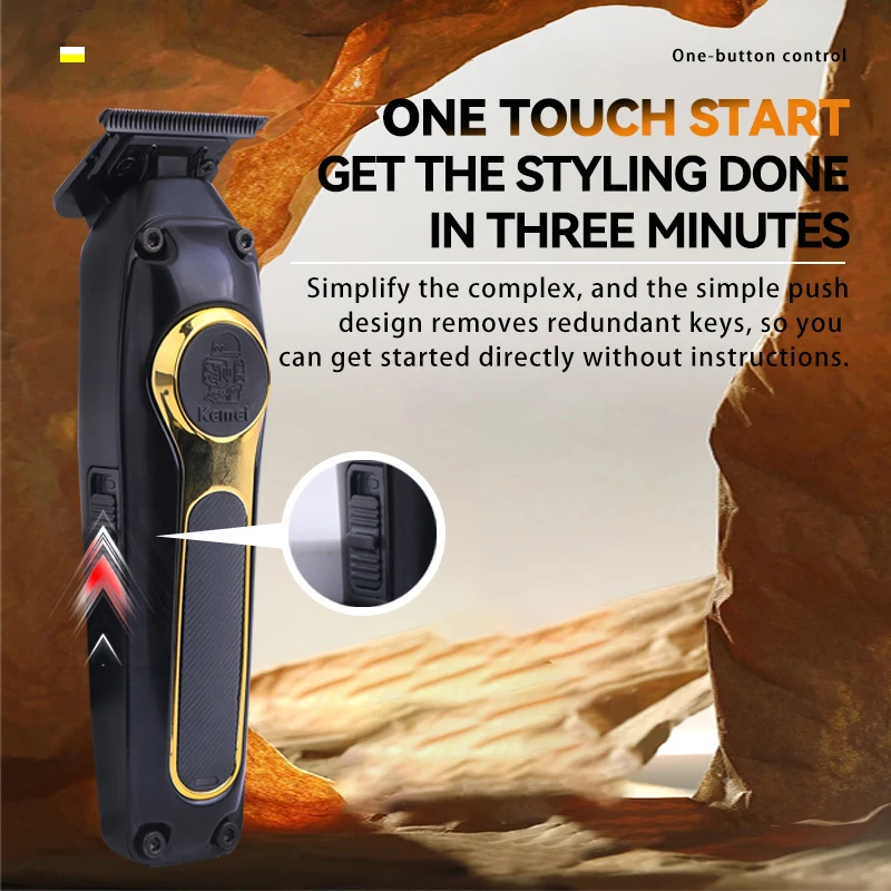 kemei Professional Hair Trimmer Clipper 2000mah Lithium Battery Electric Hair Clipper DLC Cutting Trimmer Men KM-2350