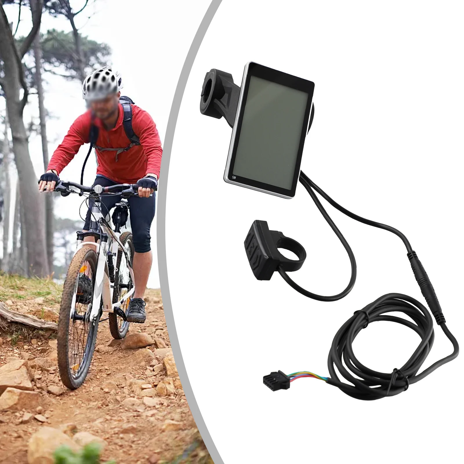 

5pin E-Bike M5 LCD Speed Display Screen Electric Scooter Speed Meter With Control Bicycle Vertical Screen Speed Instrument