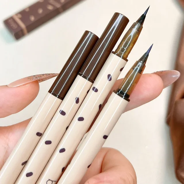 Ultra-fine Eyelash Pen Liquid Eyeliner Eyeshadow Stick Lying Silkworm Pencil Brown Grey Lasting Waterproof Cosmetic Makeup Tools