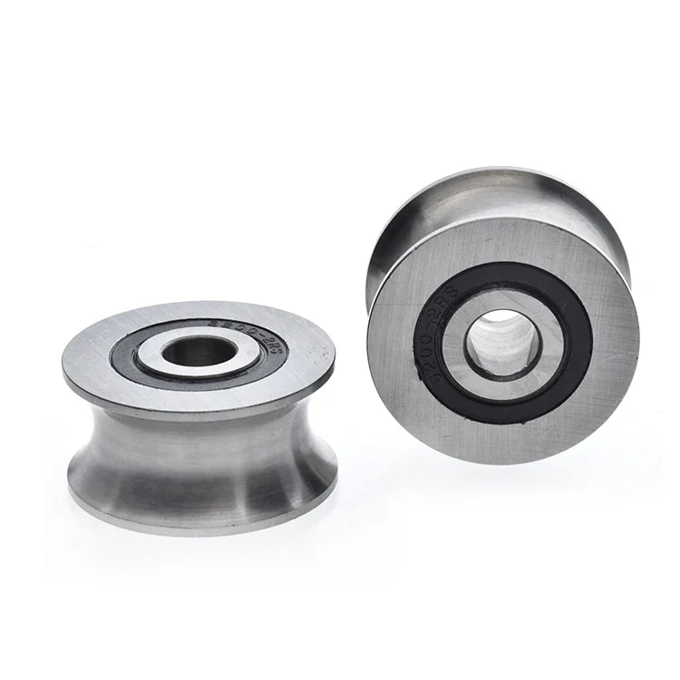 더블 로우 볼 베어링 풀리, 20mm 트랙 가이드 휠, r10 U 그루브 휠, 롤링 가이드 휠, 10*38*19, 1 개
