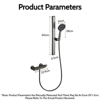 Stenoc ปืนสีเทาโมเดิร์นออกแบบติดผนังทองเหลืองก๊อกน้ําอาบน้ํา 2 ฟังก์ชั่นน้ําตกชุดฝักบัวอาบน้ําร้อนและเย็นผสม 6