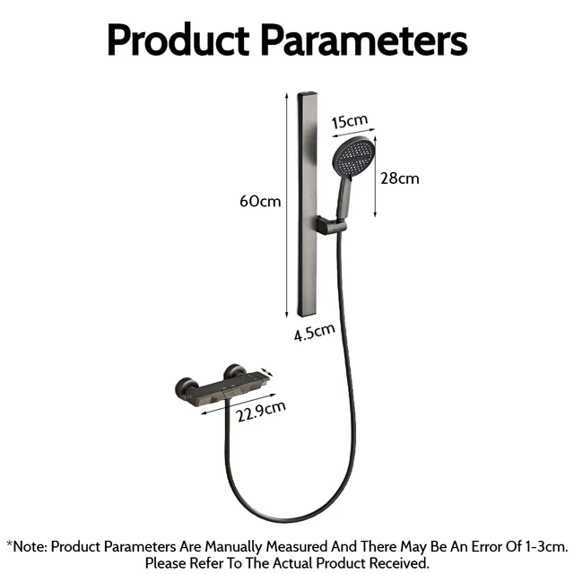 Stenoc ปืนสีเทาโมเดิร์นออกแบบติดผนังทองเหลืองก๊อกน้ําอาบน้ํา 2 ฟังก์ชั่นน้ําตกชุดฝักบัวอาบน้ําร้อนและเย็นผสม 6
