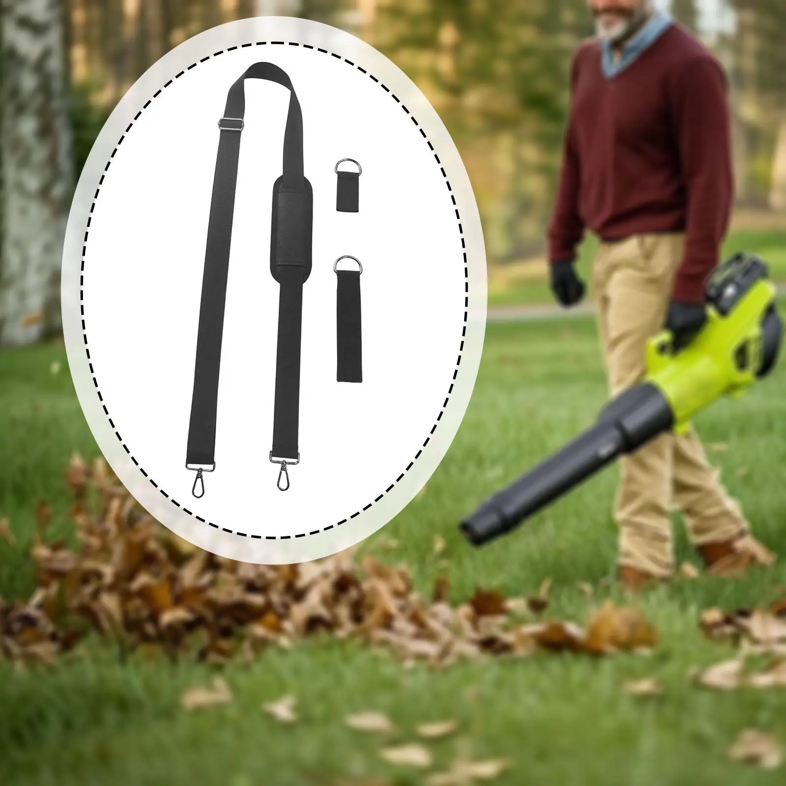 잎 송풍기 트리머 어깨끈, 견고한, 정원용 전동 공구 액세서리 패딩 처리된 범용 하네스 스트링 트리머 스트랩